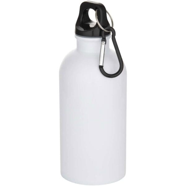 Trinkflasche Oregon 400 ml RSC-zertifizierte einwandige Sublimation aus recyceltem Edelstahl mit Karabinerhaken
