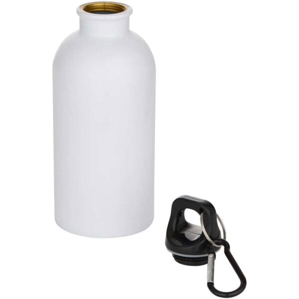Trinkflasche Oregon 400 ml RSC-zertifizierte einwandige Sublimation aus recyceltem Edelstahl mit Karabinerhaken