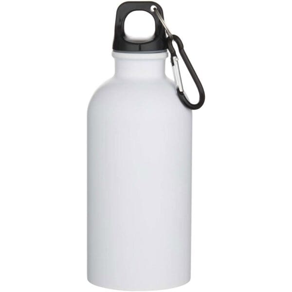 Trinkflasche Oregon 400 ml matte RCS-zertifizierte einwandig aus recyceltem Edelstahl mit Karabinerhaken