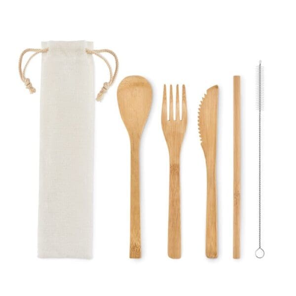 SETSTRAW - Besteck-Set Bambus