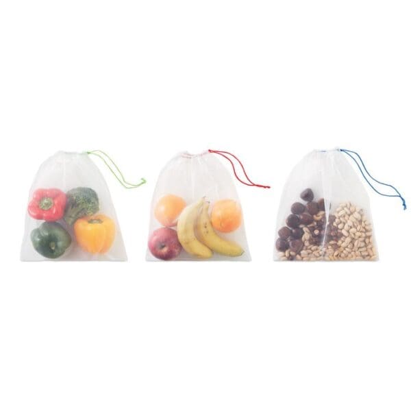 VEGGIE SET RPET - Obst/Gemüsenetze 3teilig
