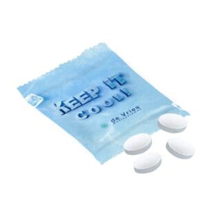 Papiertütchen mit Cool-Ice-Tabletten