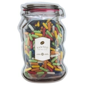 Süssigkeiten Briefkasten-"Weckglas" maxi mit