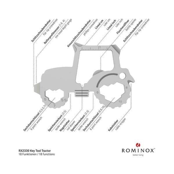 ROMINOX® Key Tool // Tractor - 18 functions (Traktor)
