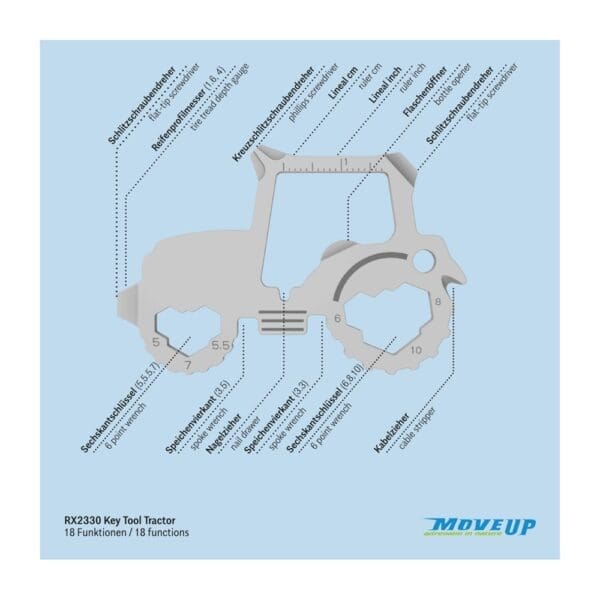 ROMINOX® Key Tool // Tractor - 18 functions (Traktor)
