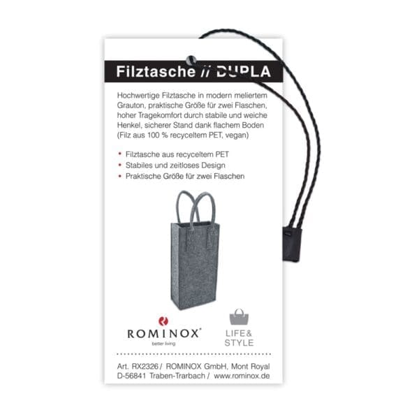ROMINOX® Vegane Filztasche // Dupla