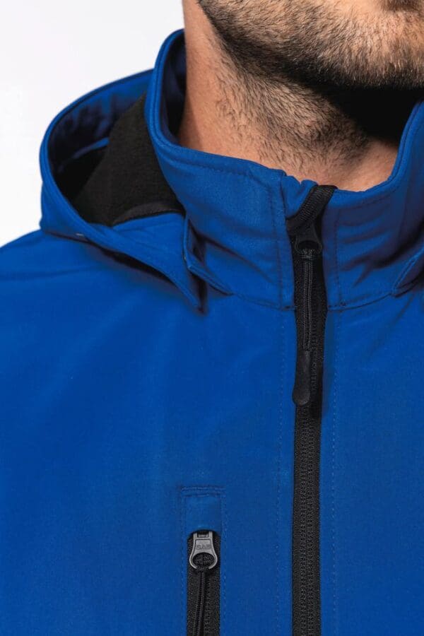 3-lagige Unisex-Softshell-Jacke mit Kapuze und abnehmbaren Ärmeln K422