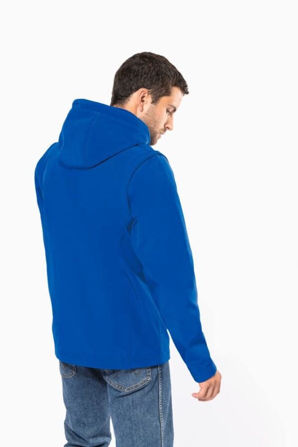 3-lagige Unisex-Softshell-Jacke mit Kapuze und abnehmbaren Ärmeln K422