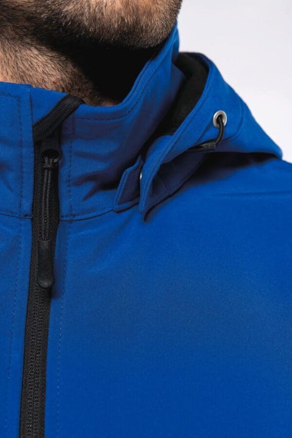 3-lagige Unisex-Softshell-Jacke mit Kapuze und abnehmbaren Ärmeln K422