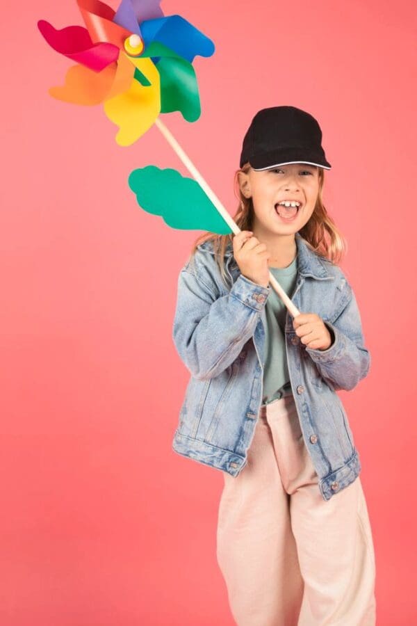5-Panel Kinderkappe mit Kontrast-Sandwichschirm KP148
