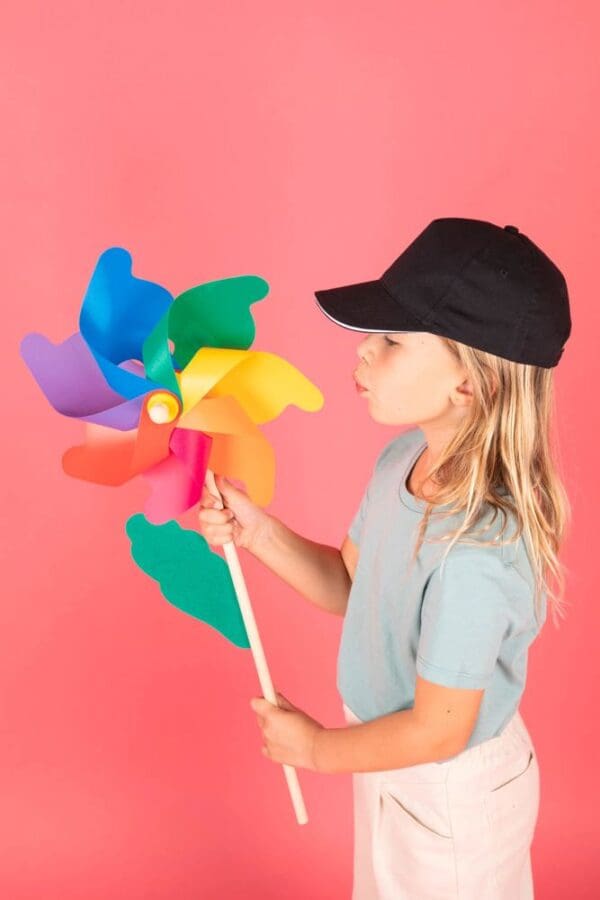 5-Panel Kinderkappe mit Kontrast-Sandwichschirm KP148