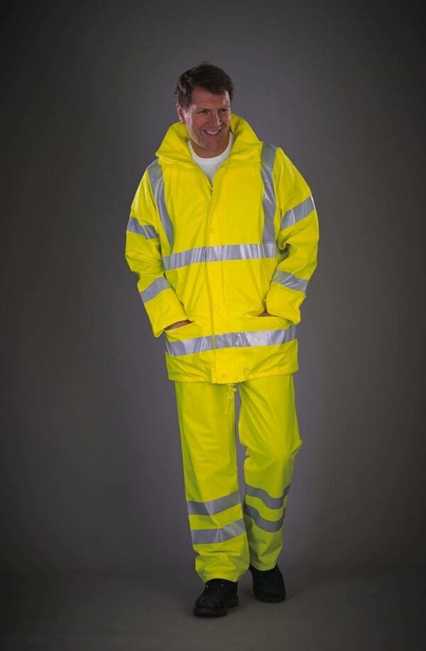 Atmungsaktive Hi-Vis Soft Flex Regenjacke YHVS450