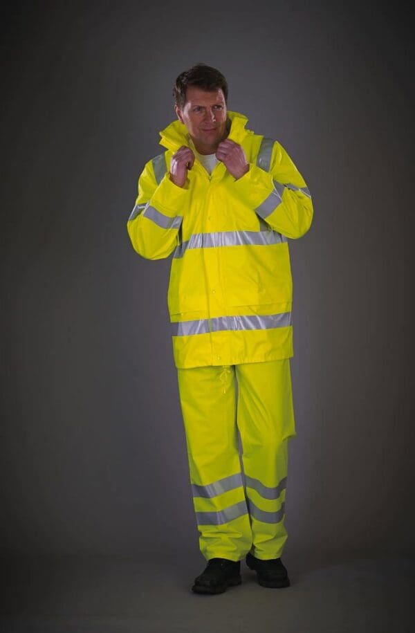 Atmungsaktive Hi-Vis Soft Flex Regenjacke YHVS450