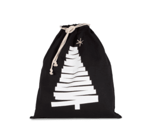 Baumwolltasche mit Kordelzug und Tannenbaummotiv KI0746