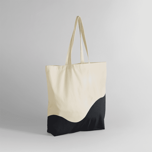 Bio-Beuteltasche mit Wirbel-Print W235