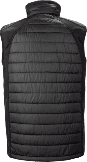 Black compass padded soft shell gilet R238X