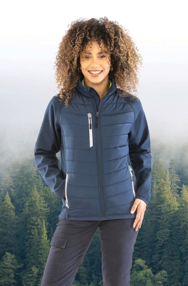Black compass padded soft shell jacke R237X