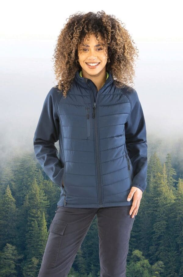 Black compass padded soft shell jacke R237X