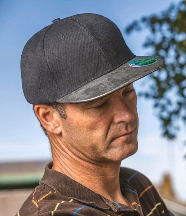Bronx Glitter Flat Peak Snapback Cap RC087X