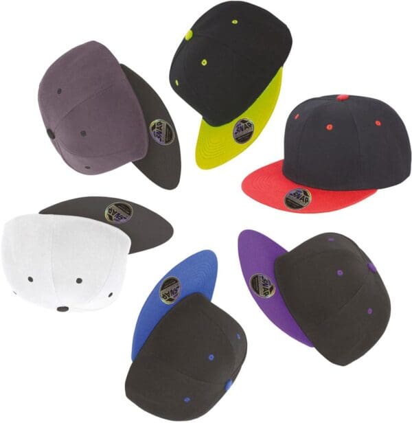 Bronx Original Flat Peak Snapback Dual Colour Cap RC082X