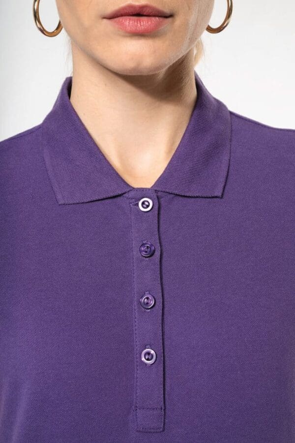 Damen Kurzarm-Poloshirt. Baumwollpiqué.