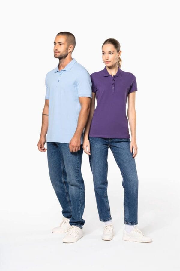 Damen Kurzarm-Poloshirt. Baumwollpiqué.
