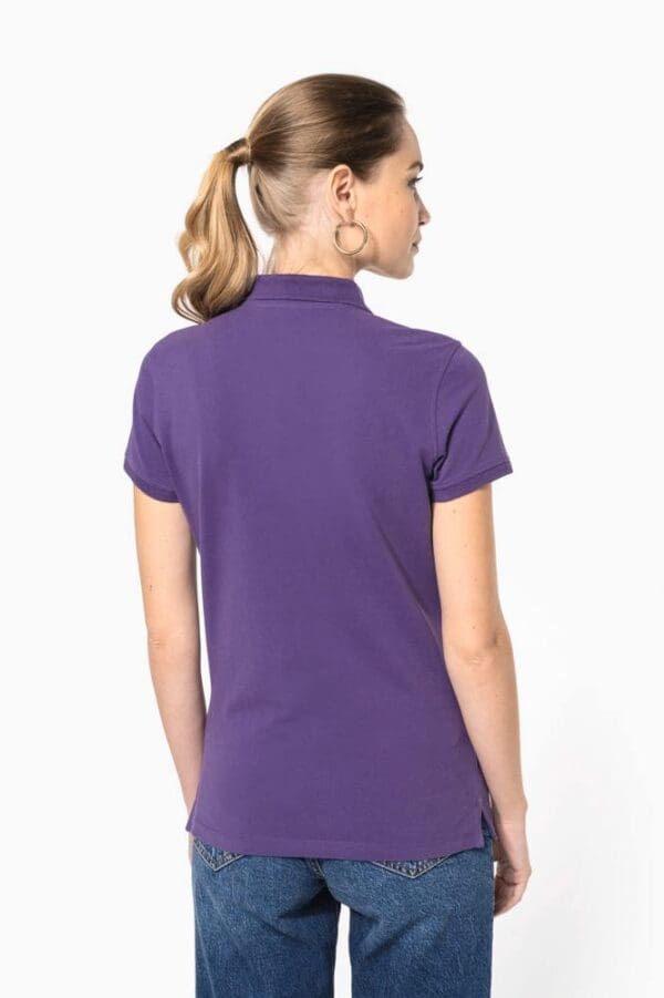 Damen Kurzarm-Poloshirt. Baumwollpiqué.