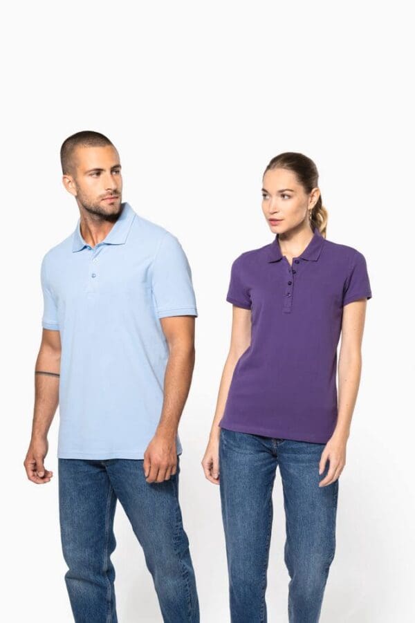 Damen Kurzarm-Poloshirt. Baumwollpiqué.