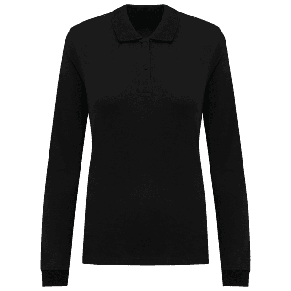 Damen Piqué-Polohemd lange Ärmel Bio180