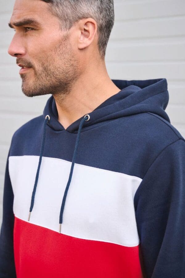 Dreifarbiges Kapuzensweatshirt, Unisex K4016
