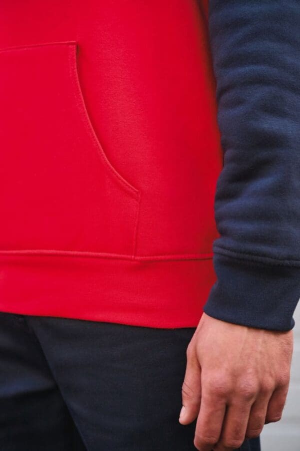 Dreifarbiges Kapuzensweatshirt, Unisex K4016