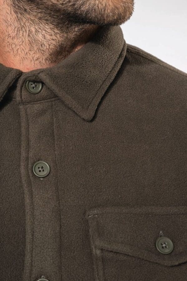 Fleece-Hemdjacke mit Sherpa-Futter K582