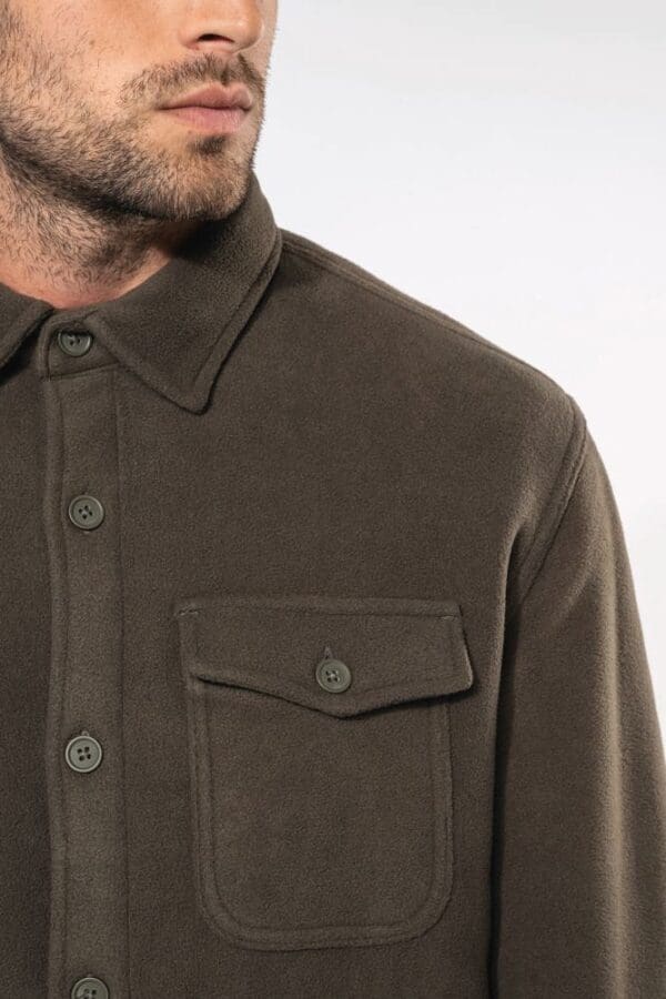 Fleece-Hemdjacke mit Sherpa-Futter K582