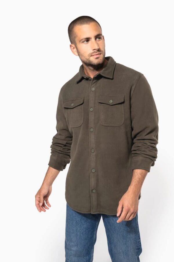 Fleece-Hemdjacke mit Sherpa-Futter K582
