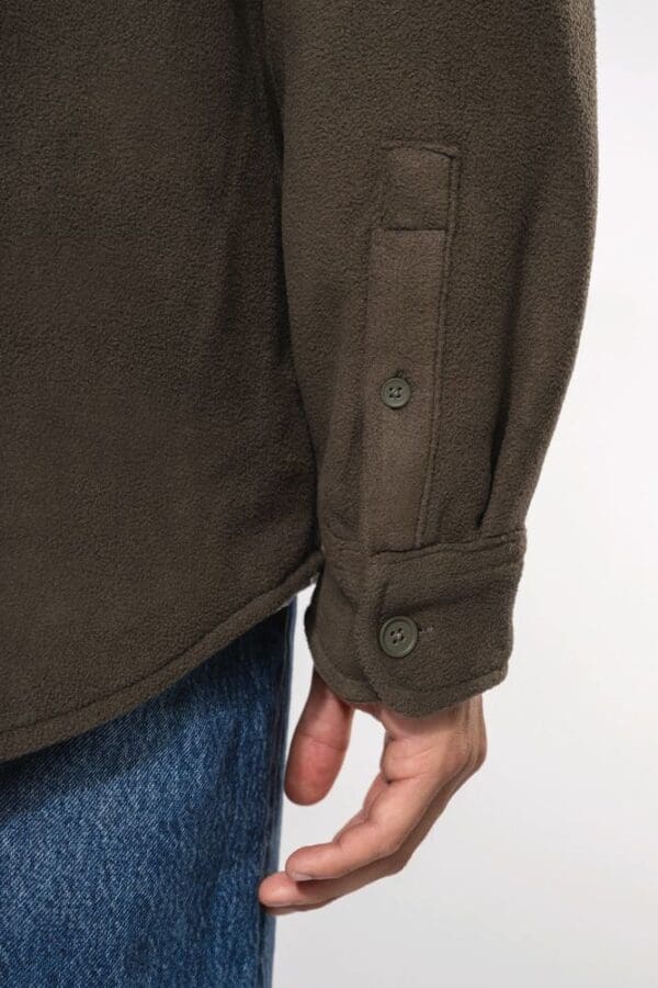 Fleece-Hemdjacke mit Sherpa-Futter K582