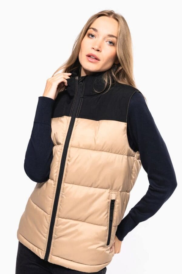 Gesteppter Unisex-Bodywarmer in zwei Farbtönen K6162