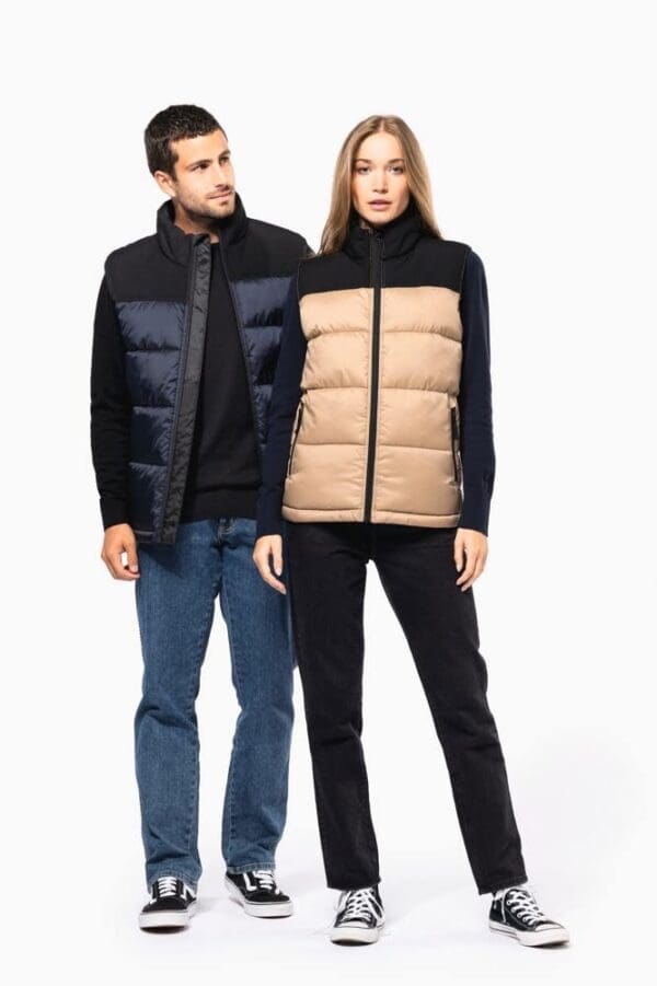 Gesteppter Unisex-Bodywarmer in zwei Farbtönen K6162
