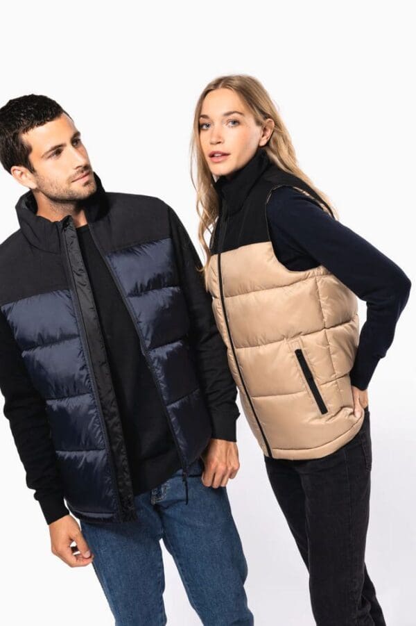 Gesteppter Unisex-Bodywarmer in zwei Farbtönen K6162