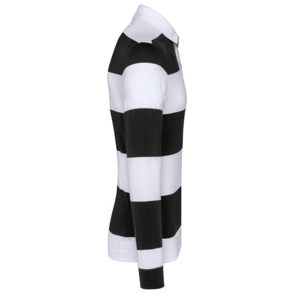 Gestreiftes Polohemd mit langen Ärmeln, Unisex K285