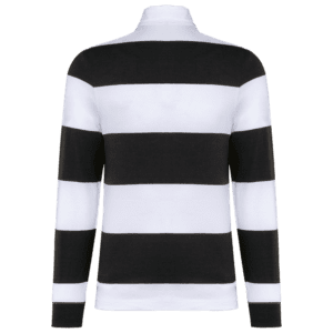 Gestreiftes Polohemd mit langen Ärmeln, Unisex K285
