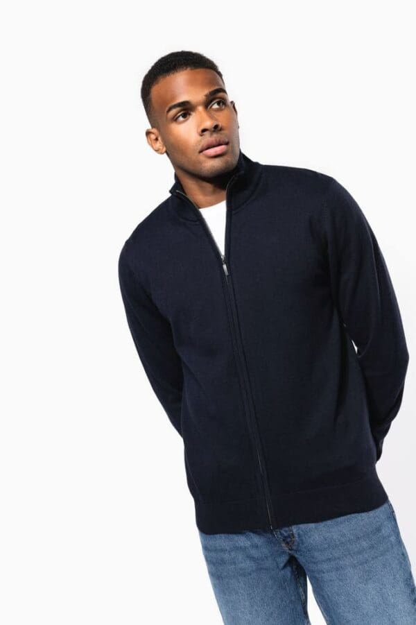 Herren Cardigan mit Reißverschluss K961