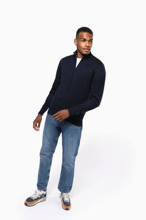 Herren Cardigan mit Reißverschluss K961