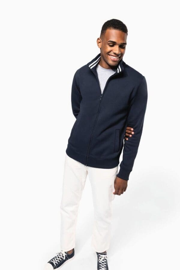 Herren Fleece-Sweater mit Reißverschluss K456