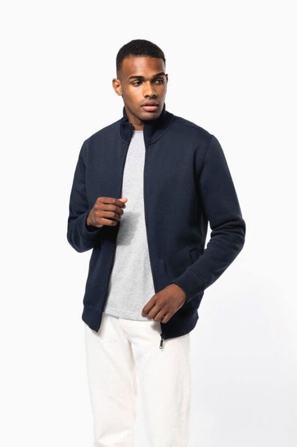 Herren Fleece-Sweater mit Reißverschluss K456