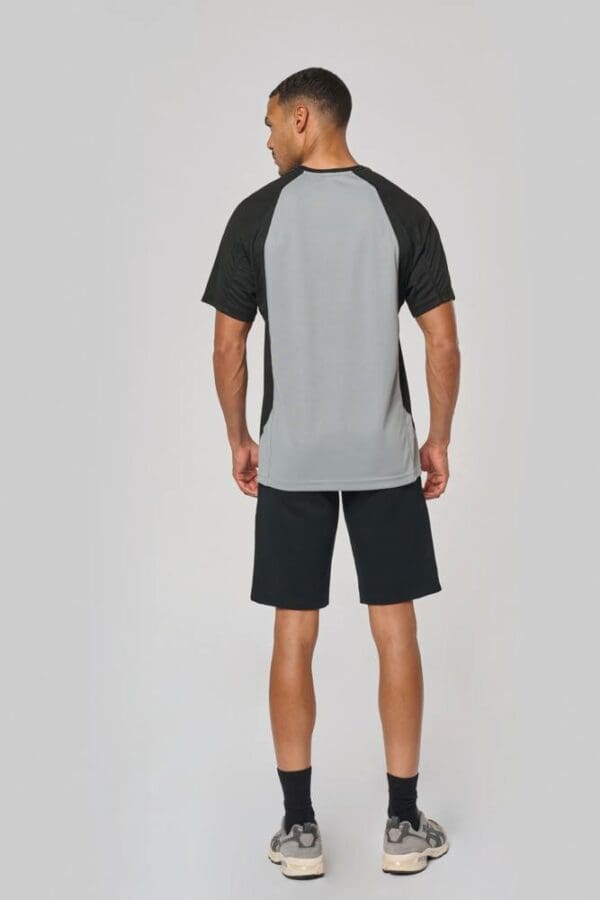 Herren Kurzarm Rundhals Bicolor T-Shirt PA467