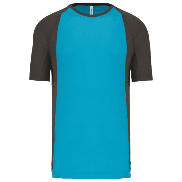 Herren Kurzarm Rundhals Bicolor T-Shirt PA467