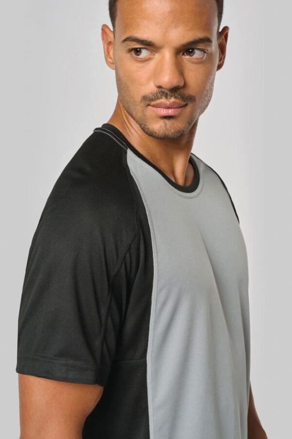 Herren Kurzarm Rundhals Bicolor T-Shirt PA467