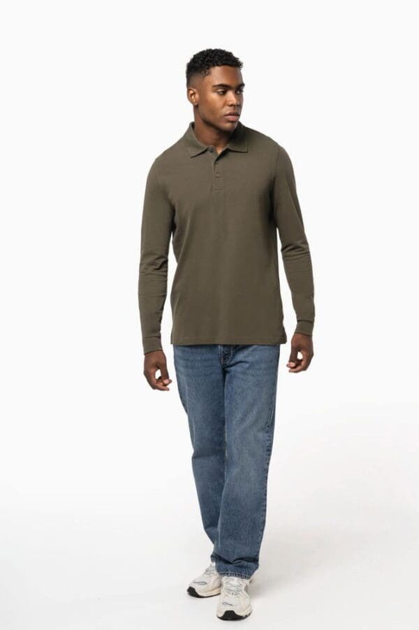 Herren Langarm Poloshirt