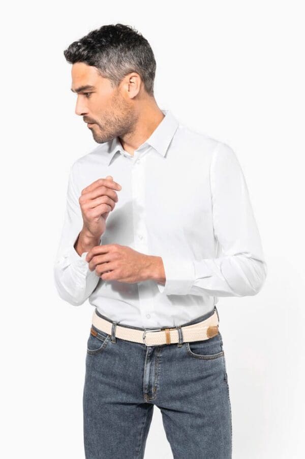 Herren Stretchhemd Langarm K529