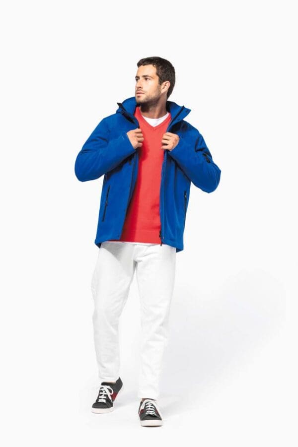 Herrenparka Softshell wattiert mit Kapuze K650
